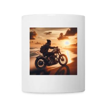 Motorcycle Old Sunset 2 - Mug - white - Front