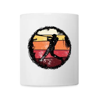 Baseball Sunset Silhouette - Mug - white - Front