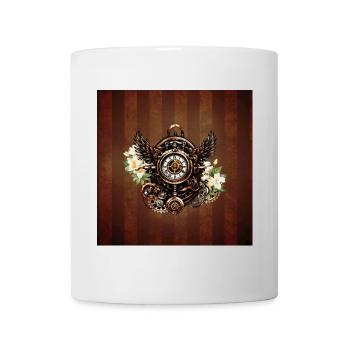 Die Eleganz der Steampunk-Blumenmagie - Tasse - Weiß - Vorne