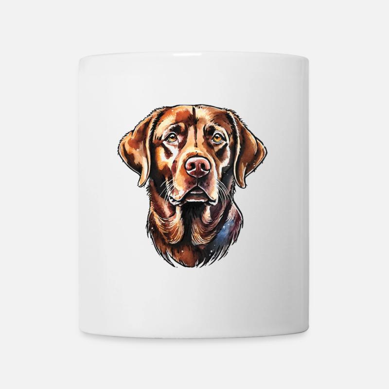 Labrador Retriever Portrait - Tasse - Weiß