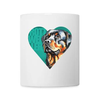 Rottweiler Portrait - Tasse - Weiß - Vorne