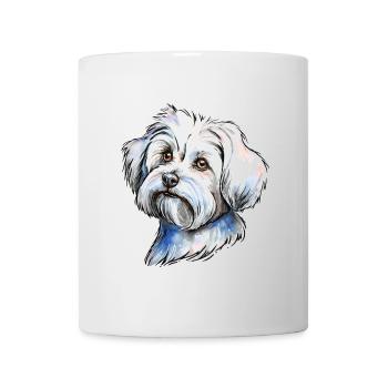 Malteser Portrait - Tasse - Weiß - Vorne