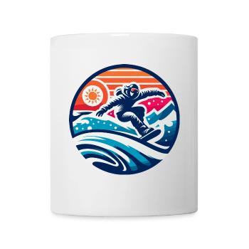 Expression Graphique d'un Snowboarder - Mug blanc - blanc - Devant