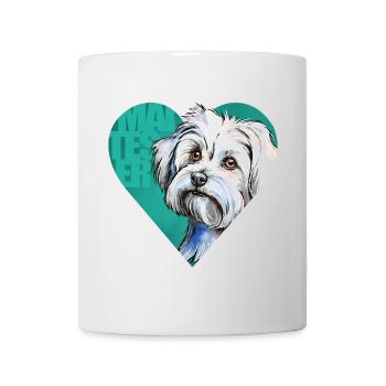 Malteser Portrait - Tasse - Weiß - Vorne