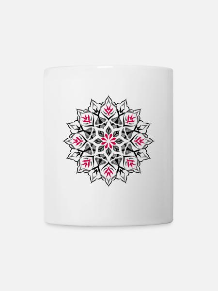 Dotwork mandala design - Mug - white