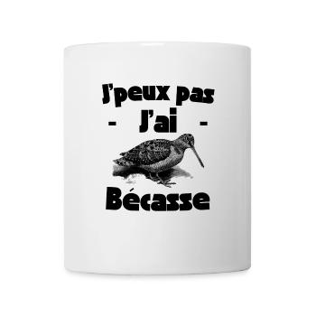 Je peux pas j'ai bécasse (noir) - Mug blanc - blanc - Devant