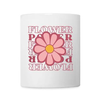 Flower PowerElegantes Blumenmotiv - Tasse - Weiß - Vorne
