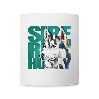 Sibirischer Husky Portrait - Tasse - Weiß - Vorne
