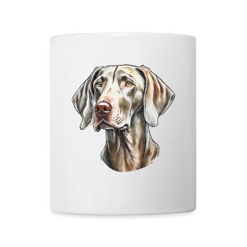 Portrait de braque de Weimar - Mug blanc - blanc - Devant