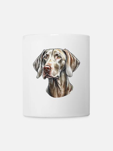 Weimaraner Portrait - Tasse - Weiß