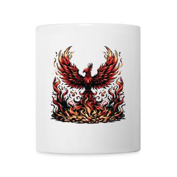 Un phénix majestueux renaissant de ses cendres - Mug blanc - blanc - Devant