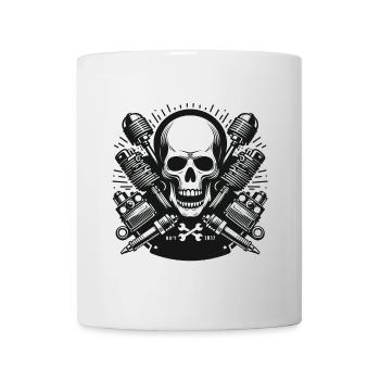 Biker Skull Design 3 - Mug - white - Front