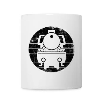 Lokomotive Skizze - Tasse - Weiß - Vorne