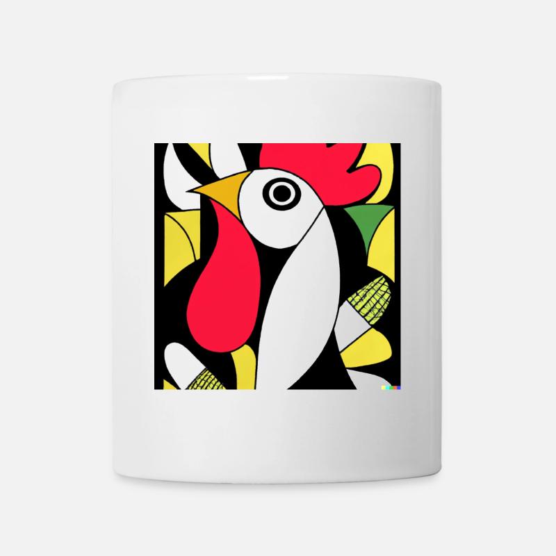 Coq cubiste - Mug blanc - blanc
