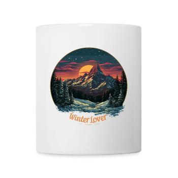A snowy mountain landscape for winter lovers - Mug - white - Front