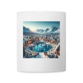 Scandinavian Christmas Village - Mug - white - Front
