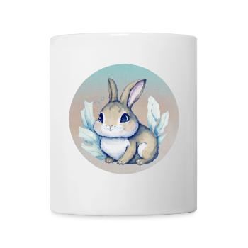 Aquarell Illustration Baby Hase Niedliche Kinder - Tasse - Weiß - Vorne