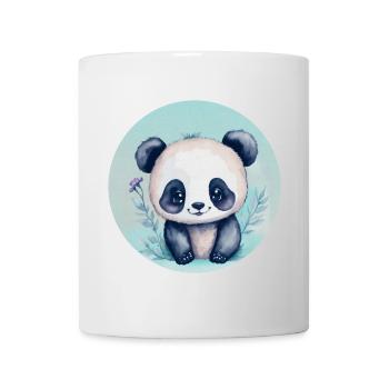 Niedliches Panda Aquarell Natur - Tasse - Weiß - Vorne