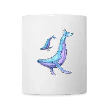 Humpback whale with calf - Mug - white - Front