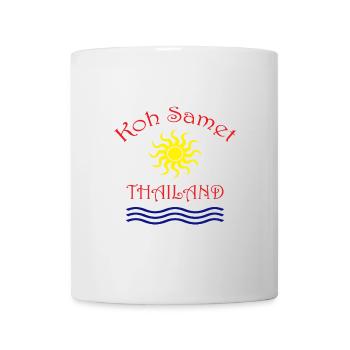Koh Samet Island Sonne und Wellen Design - Tasse - Weiß - Vorne