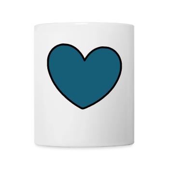 blue heart gift - Mug - white - Front