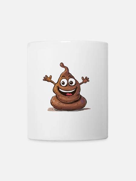 Lustiges Baby Body Kacke Kackhaufen - Tasse - Weiß