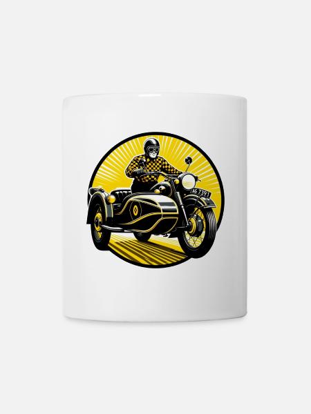 Conducteur de side-car au soleil - Mug blanc - blanc