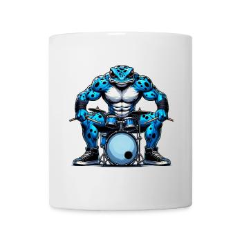 Pfeilgiftfrosch Frosch Schlagzeug - Tasse - Weiß - Vorne