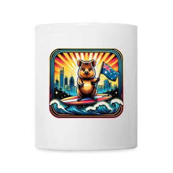 Design de surf australien Quokka - Mug blanc - blanc - Devant