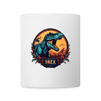 Dinosaur T-Rex logo - Mug - white - Front