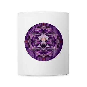 Luminous Violet Amethyst Crystal Motif - Mug - white - Front