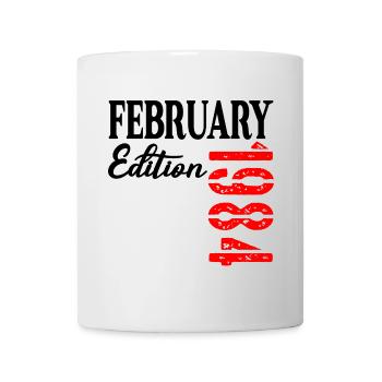 42. Geburtstag Februar 1984 - Tasse - Weiß - Vorne