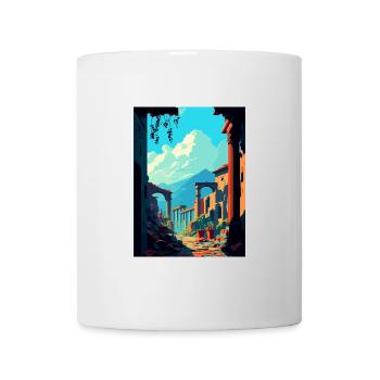 Pompéi Italie Décoration Vintage Voyage Affiche WPA - Mug blanc - blanc - Devant