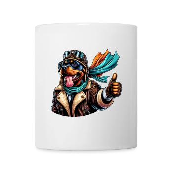 Rottweiler Pilot Design - Tasse - Weiß - Vorne