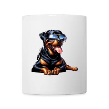 Motif de chien Rottweiler - Mug blanc - blanc - Devant