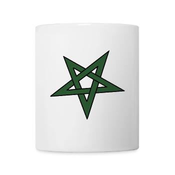 Grüner Sternenknoten - Tasse - Weiß - Vorne