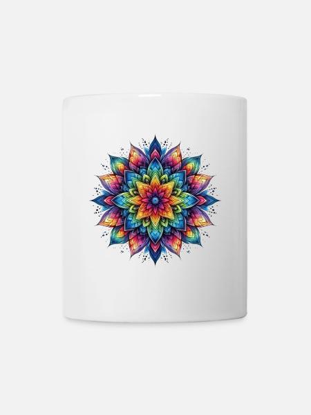 Mandala Harmony rainbow - Mug - white