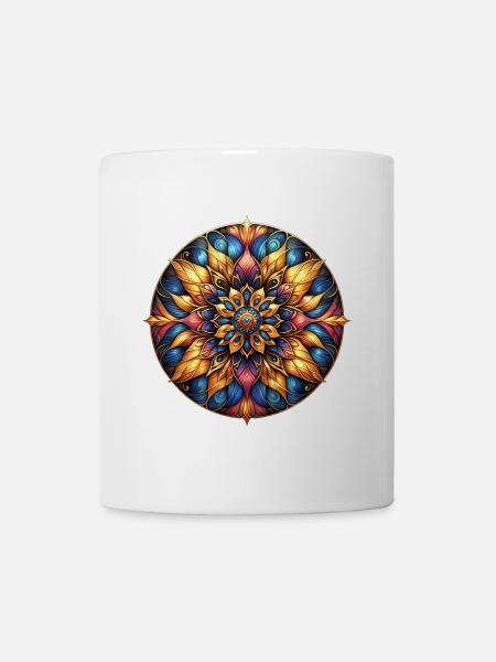 Mandala Harmony golden colour - Mug - white