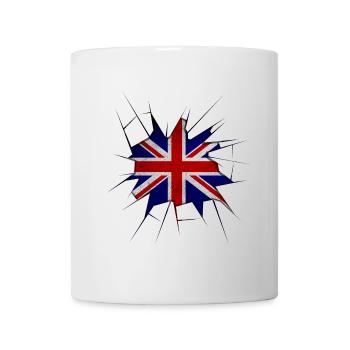 Union jack flag broken glass - Mug - white - Front