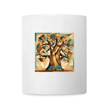 Herbstbaum in Geometrie - Tasse - Weiß - Vorne