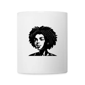 Beautiful Black Woman Illustration - Mug - white - Front