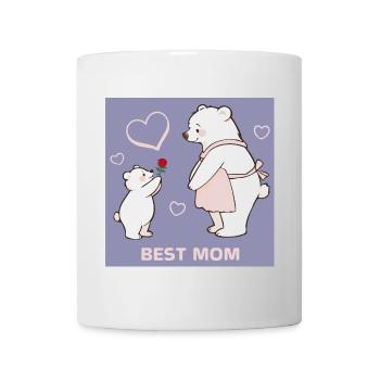 Ours Meilleur Maman Fête des Mères - Mug blanc - blanc - Devant
