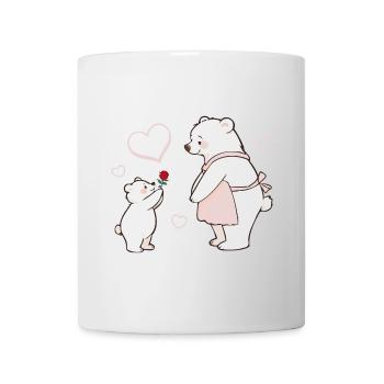 Mother and Child Bears Mother's Day Hearts - Mug - white - Front