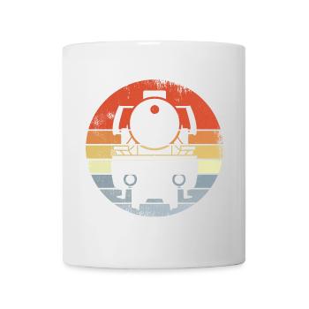 Vintage Lokomotive - Tasse - Weiß - Vorne