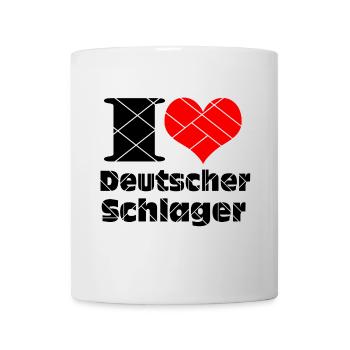 Schlager Party , Schlager Musik , I Love Schlager - Tasse - Weiß - Vorne