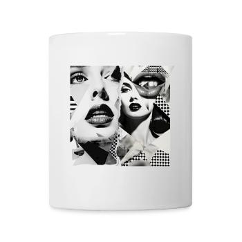 Conception de fragments d’images - Mug blanc - blanc - Devant
