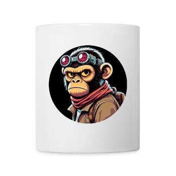 Monkey with glasses Evil Eye - Mug - white - Front