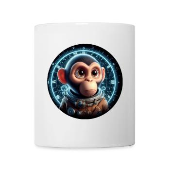 Monkey as an astronaut in space - Mug - white - Front