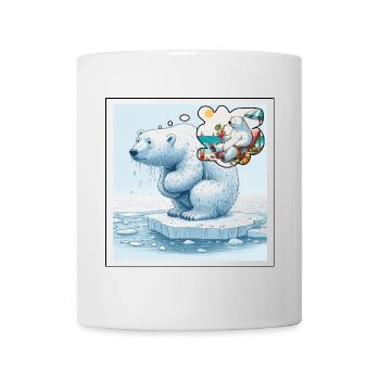 Der gefrorene Bär auf seinem Gletscher! - Tasse - Weiß - Vorne
