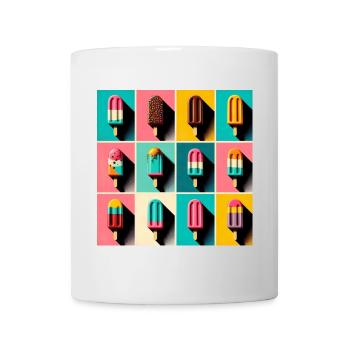 Glace sur le style Popsicle Pop Art III - Mug blanc - blanc - Devant